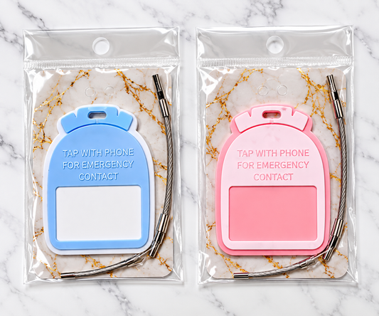 NFC Emergency Contact Tap Tag | Backpack & Bag Safety Tag