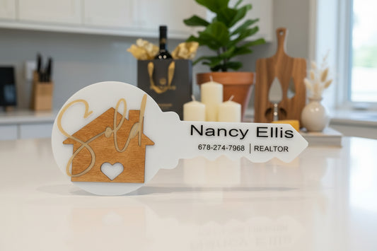 Personalized Acrylic Realtor Key Sign