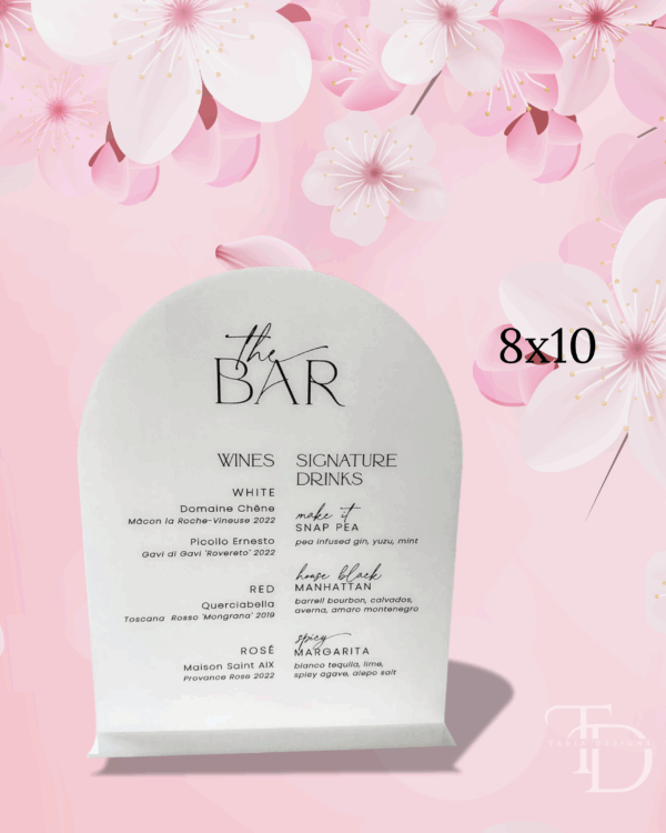 Custom Bar Menu